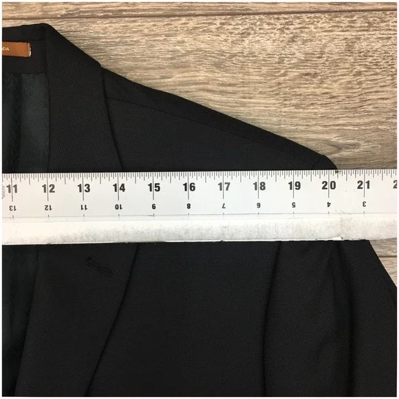 MICHAEL KORS Mens‎ Blazer Sport Coat Casual Jacket Size 46R Black Wool Suit
